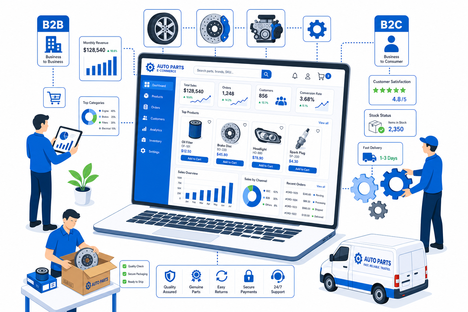 digitalizare magazine auto