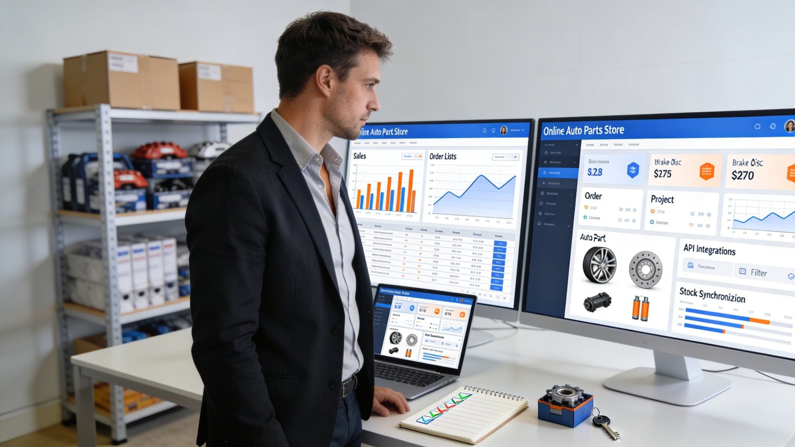 Management proiect pentru afaceri cu piese auto